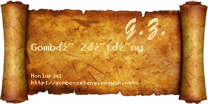 Gombó Zétény névjegykártya